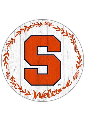 Syracuse Orange Welcome Circle Sign - Orange