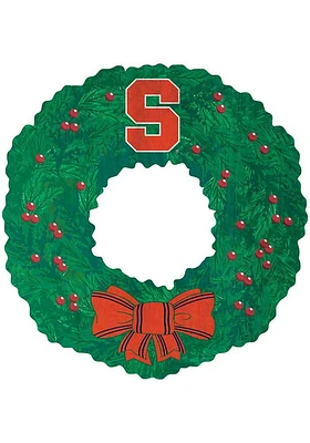 Syracuse Orange Team Wreath 16 Inch Sign - Orange