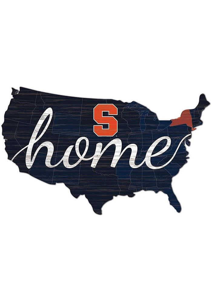 Syracuse Orange USA Shape Cutout Sign - Orange