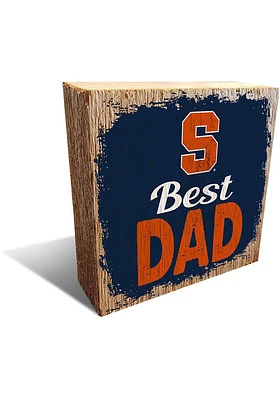 Syracuse Orange Best Dad Block Sign - Orange
