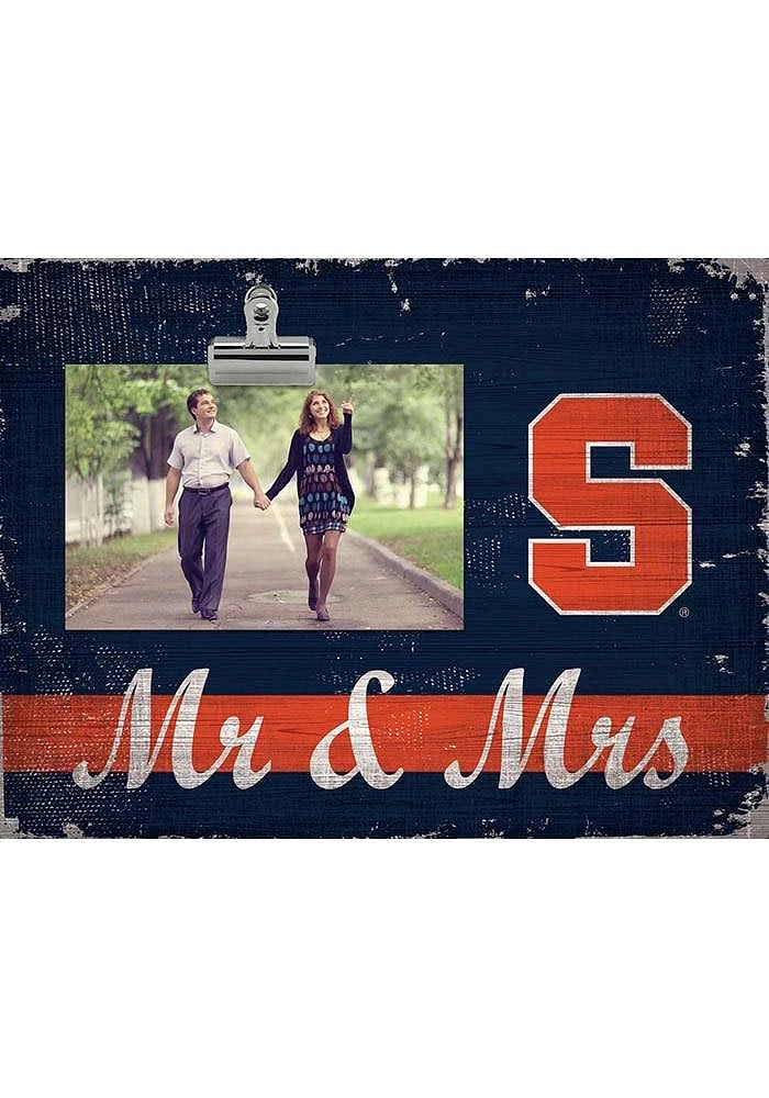 Syracuse Orange Mr and Mrs Clip Picture Frame - Orange