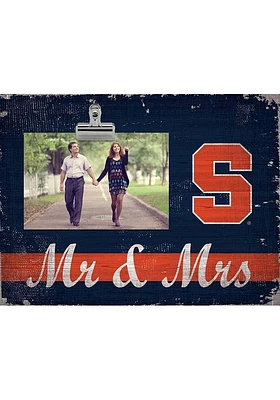 Syracuse Orange Mr and Mrs Clip Picture Frame - Orange