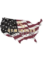 Florida State Seminoles USA Shape Flag Cutout Sign - Red