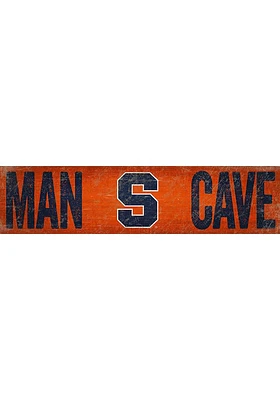 Syracuse Orange Man Cave 6x24 Sign - Orange