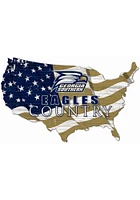 Georgia Southern Eagles USA Shape Flag Cutout Sign - Blue