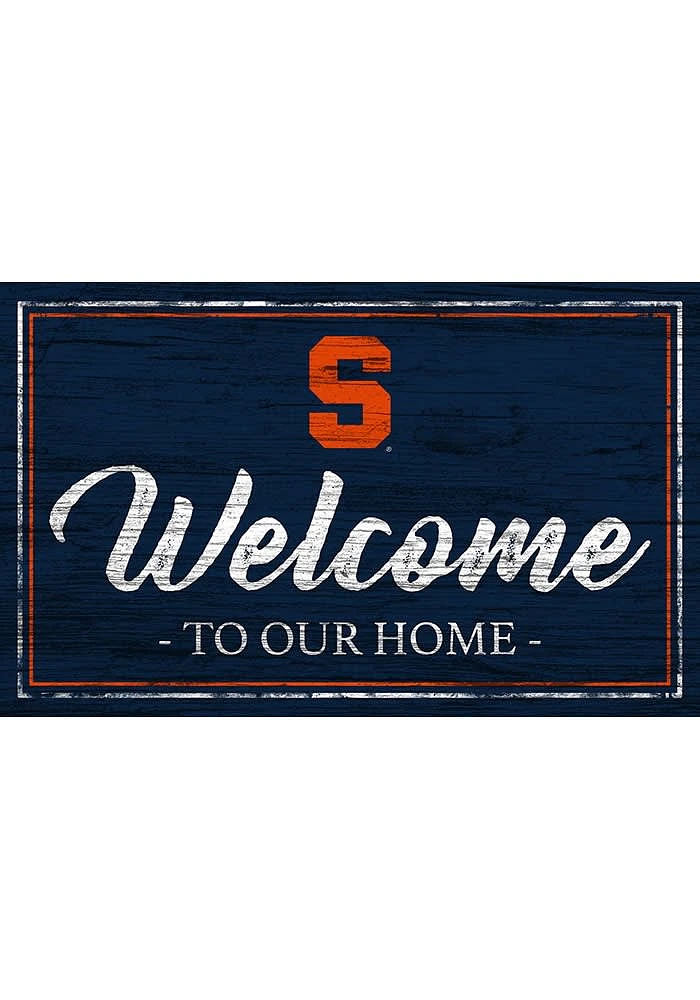 Syracuse Orange Team Welcome 11x19 Sign - Orange