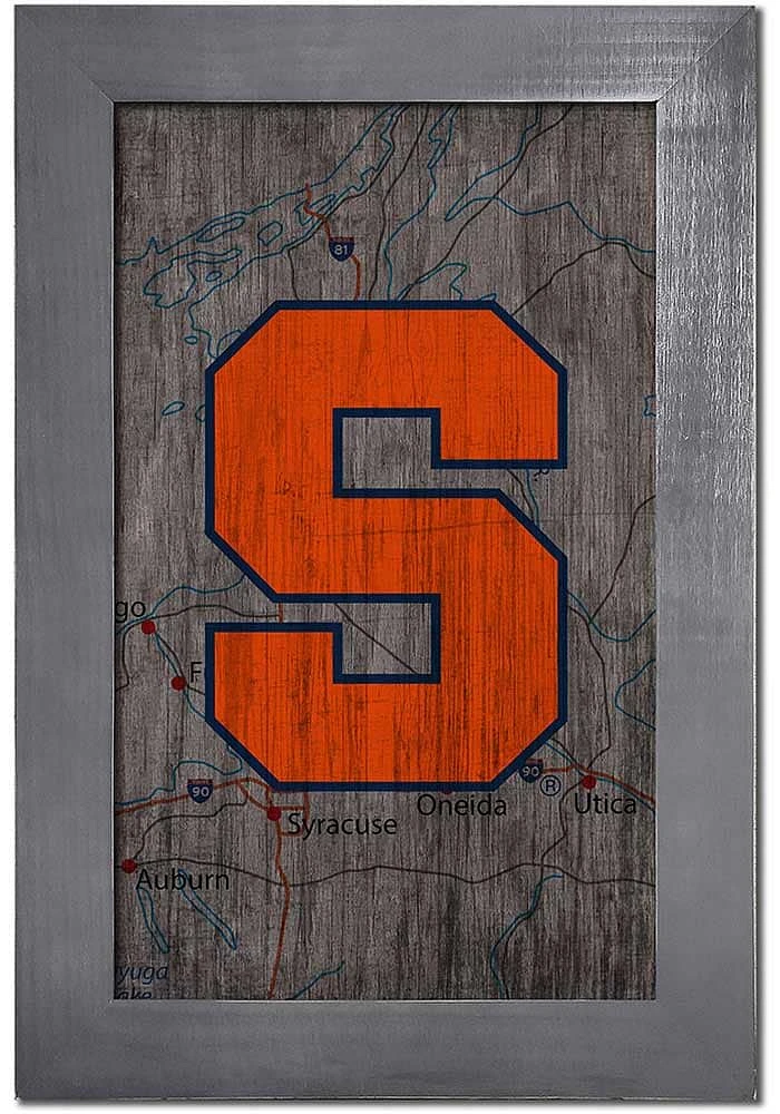 Syracuse Orange City Map Sign - Orange