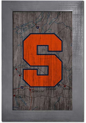 Syracuse Orange City Map Sign - Orange