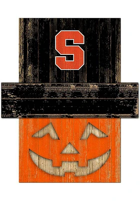 Syracuse Orange Pumpkin Head Sign - Orange