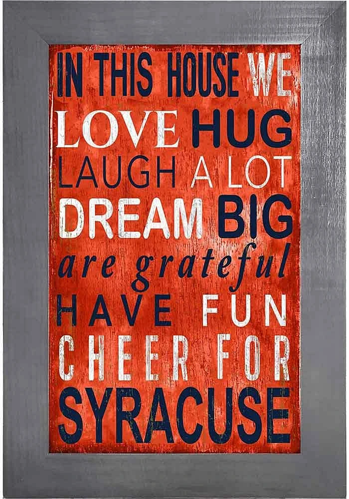 Syracuse Orange In This House Picture Frame - Orange