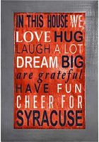 Syracuse Orange In This House Picture Frame - Orange