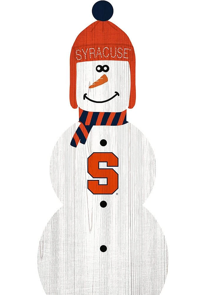 Syracuse Orange Snowman Leaner Sign - Orange