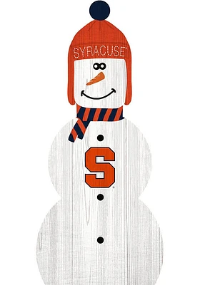 Syracuse Orange Snowman Leaner Sign - Orange