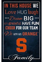 Syracuse Orange In This House 17x26 Sign - Orange