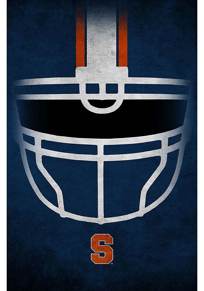 Syracuse Orange Ghost Helmet 17x26 Sign - Orange