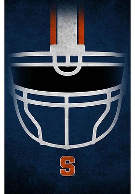 Syracuse Orange Ghost Helmet 17x26 Sign - Orange