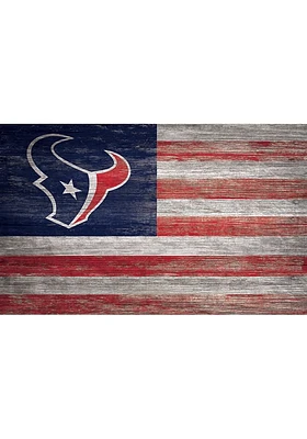 Houston Texans Distressed Flag 11x19 Sign - Navy Blue