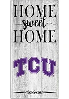 TCU Horned Frogs Home Sweet Home Whitewashed Sign - Purple