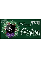 TCU Horned Frogs Chalk Christmas Countdown Sign - Purple