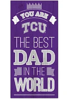 TCU Horned Frogs Best Dad in the World Sign - Purple