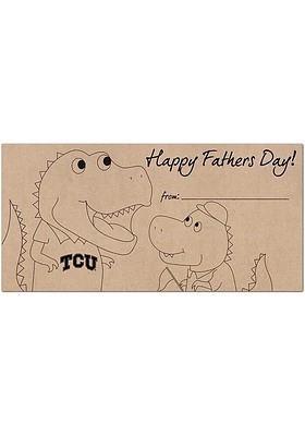 TCU Horned Frogs Fathers Day Coloring Sign - Purple