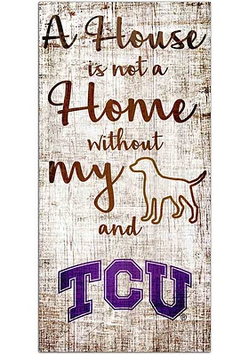 TCU Horned Frogs A House is not a Home Sign - Purple