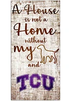 TCU Horned Frogs A House is not a Home Sign - Purple