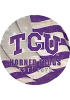 TCU Horned Frogs 24in Flag Circle Sign - Purple