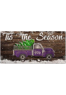 TCU Horned Frogs Tis the Season 6x12 Sign - Purple