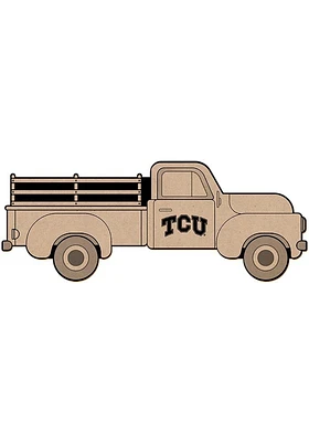 TCU Horned Frogs Truck Coloring Sign - Purple