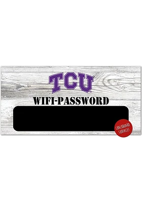 TCU Horned Frogs Wifi Password 6x12 Sign - Purple