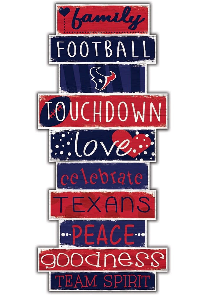 Houston Texans Celebrations Stack 24 Inch Sign - Red