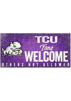 TCU Horned Frogs Fans Welcome 6x12 Sign - Purple