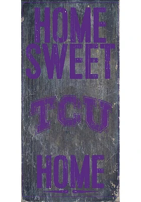 TCU Horned Frogs Home Sweet Home Sign - Purple