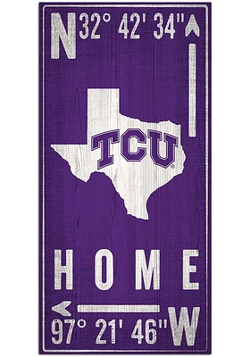 TCU Horned Frogs Coordinate Sign - Purple