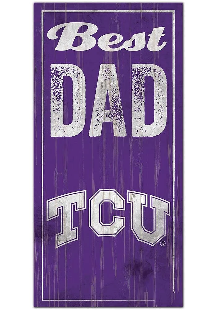 TCU Horned Frogs Best Dad Sign - Purple