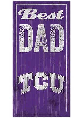 TCU Horned Frogs Best Dad Sign - Purple