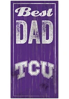 TCU Horned Frogs Best Dad Sign - Purple
