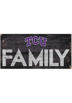 TCU Horned Frogs Family 6x12 Sign - Purple