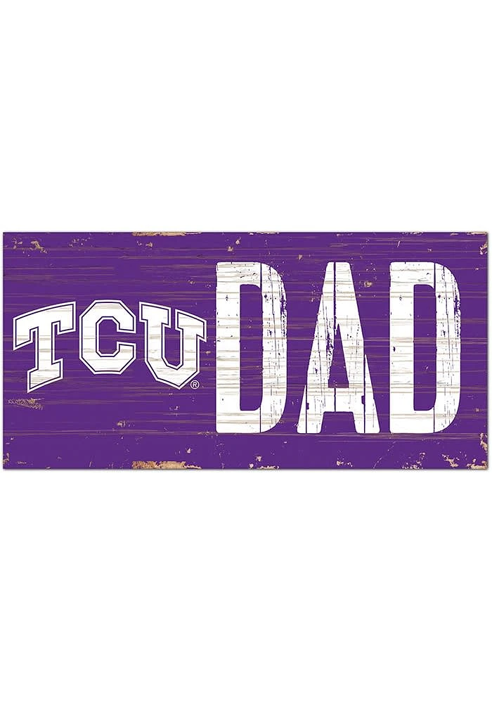 TCU Horned Frogs DAD Sign - Purple