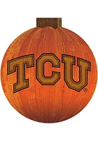 TCU Horned Frogs Halloween Pumpkin Sign - Purple