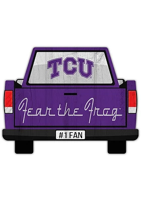 TCU Horned Frogs Truck Back Cutout Sign - Purple