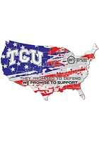 TCU Horned Frogs OHT USA Shape Cutout Sign - Purple