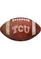 TCU Horned Frogs Baseball Shaped Sign - Purple
