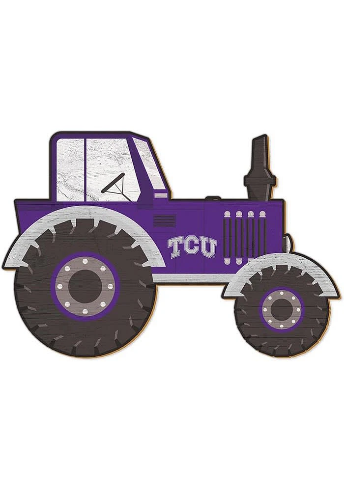 TCU Horned Frogs Tractor Cutout Sign - Purple