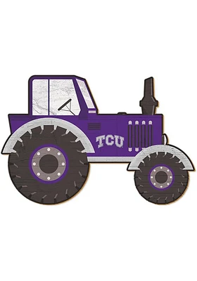 TCU Horned Frogs Tractor Cutout Sign - Purple
