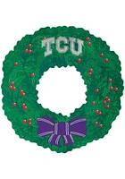 TCU Horned Frogs Team Wreath 16 Inch Sign - Purple