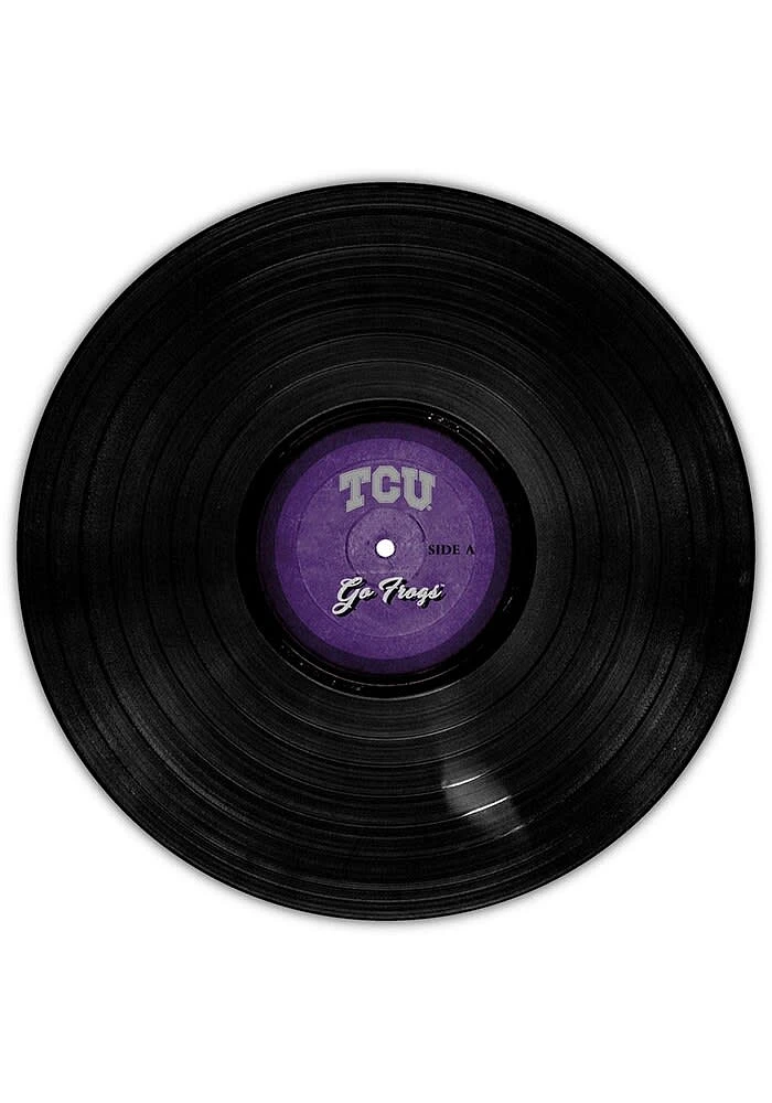 TCU Horned Frogs 12 Inch Vinyl Circle Sign - Purple