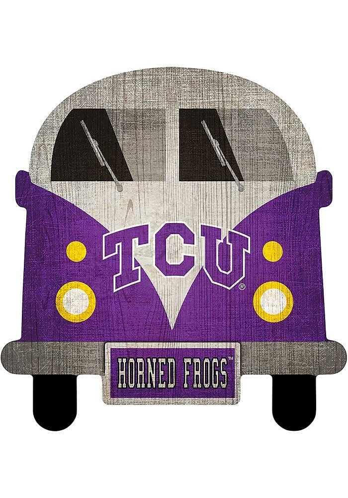 TCU Horned Frogs Team Bus Sign - Purple