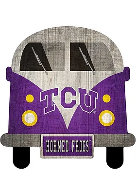 TCU Horned Frogs Team Bus Sign - Purple